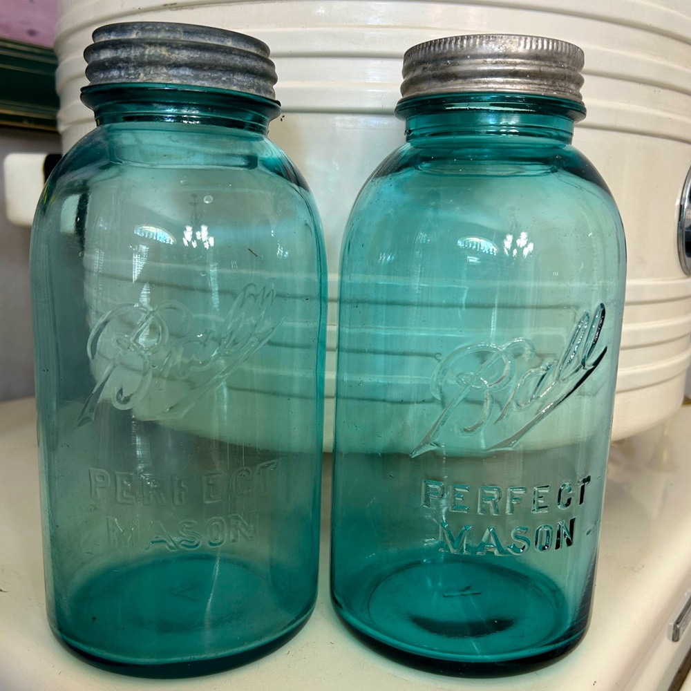 Antique Ball, mason jars 1910-1923 Blue Perfect Mason Jar